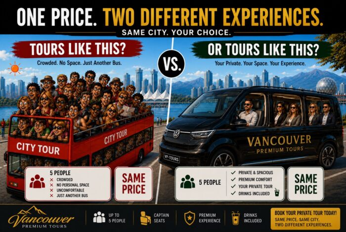 Private vs bus tours in Vancouver comparison